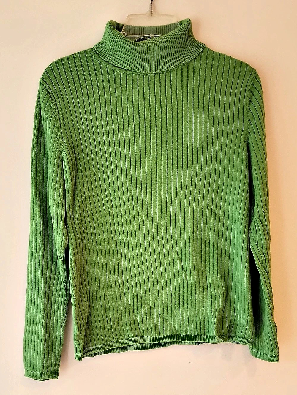 Talbots Ribbed Turtleneck Cotton Sweater Size Large